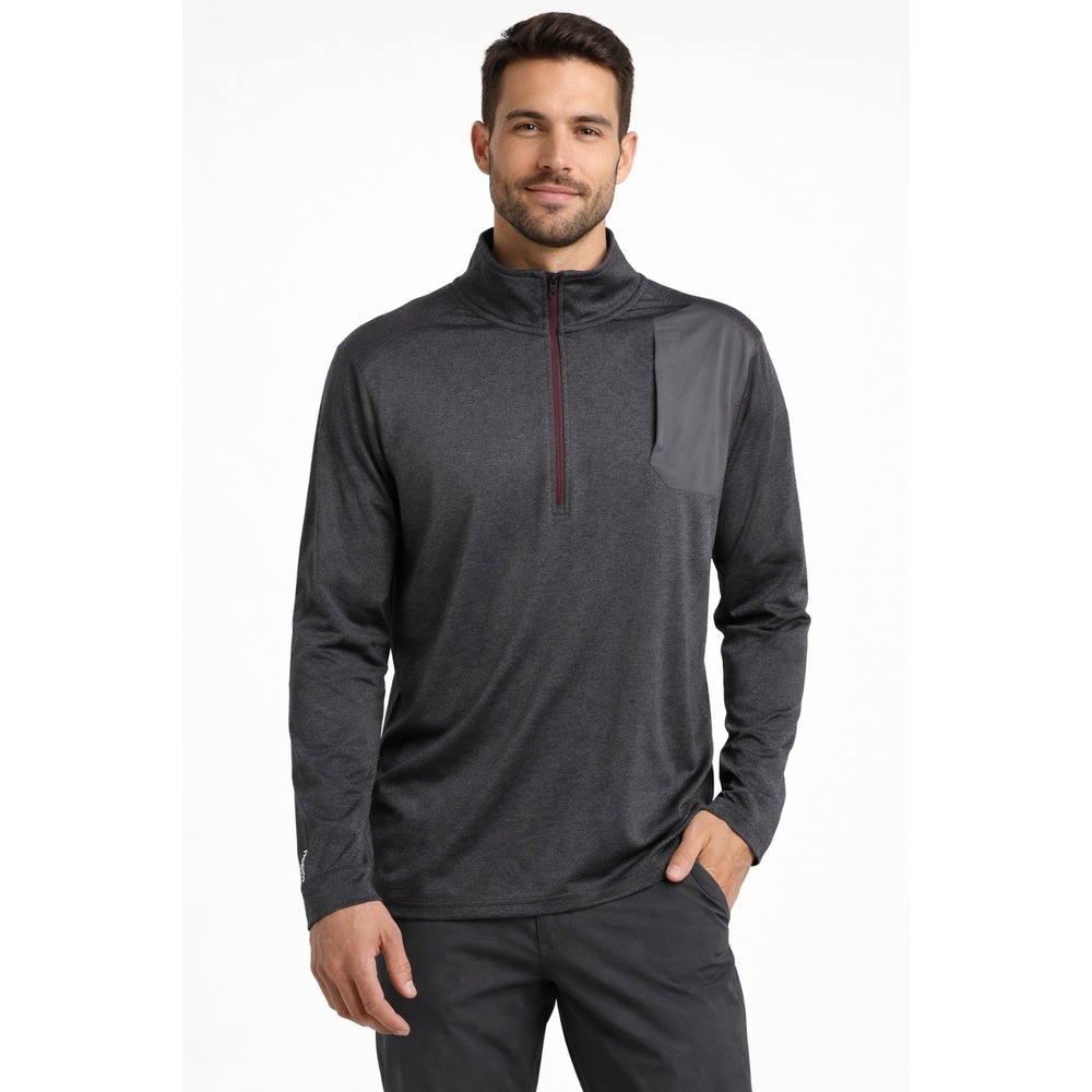 Eddie Bauer Motion Men's XL 1/4 Zip Pullover Shirt Gray Freedry‎ Active Gorpcore